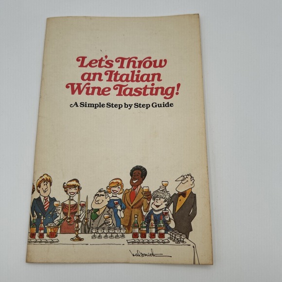 Italian Trade Commission Other - Vtg Italian American Booklet Wine Tasting Guide 8.5x5.5 White 1981  Art